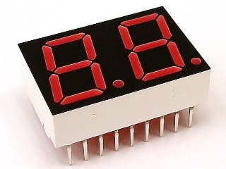 赤色2文字7セグメントLED表示器(アノードコモン)HDSP−K211(4個入)